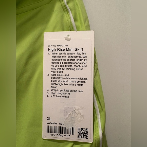 Lululemon High Rise‎ Lined Women's Mini Skirt - Picture 4 of 5